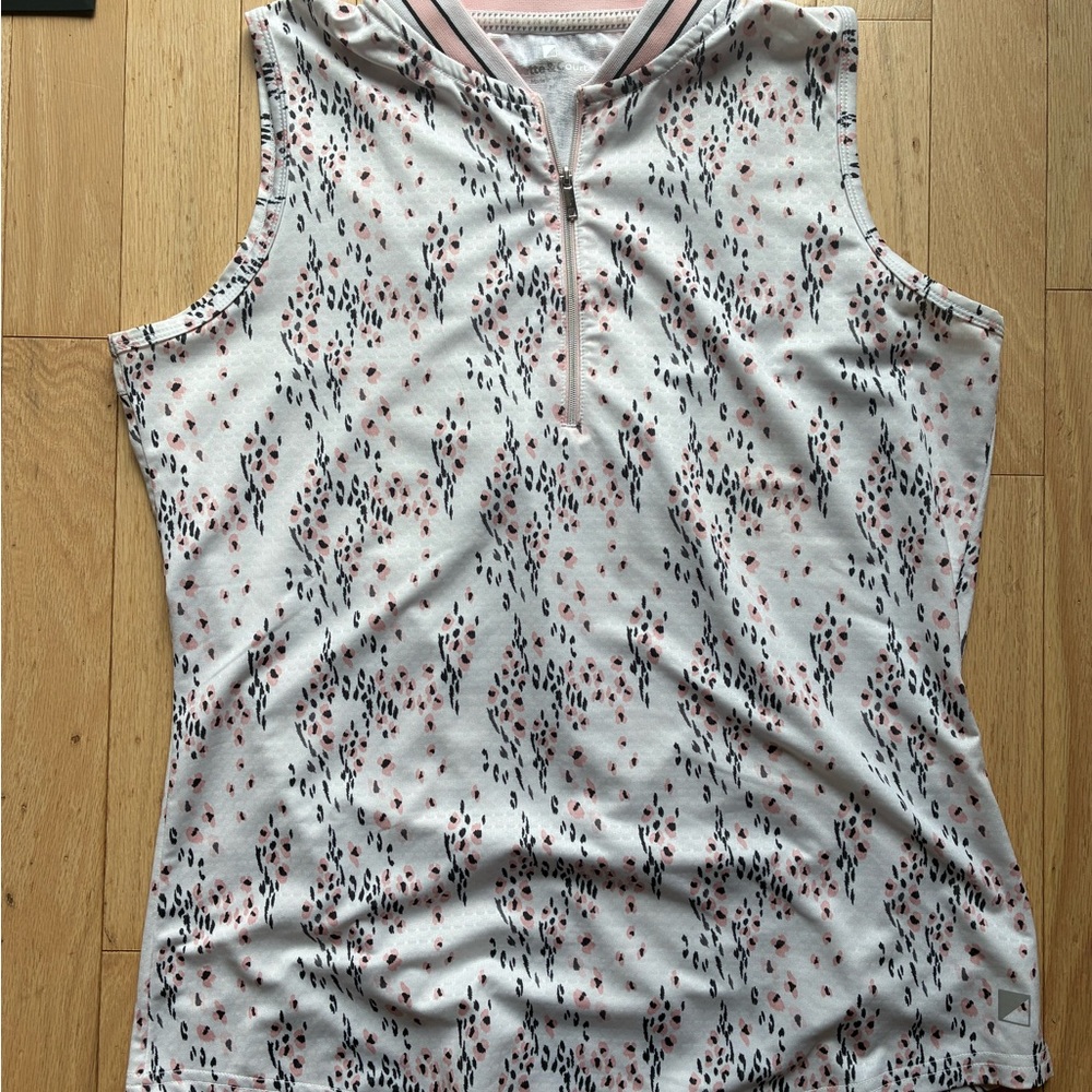 Chic Sleeveless Floral Tank Top - White and Pink